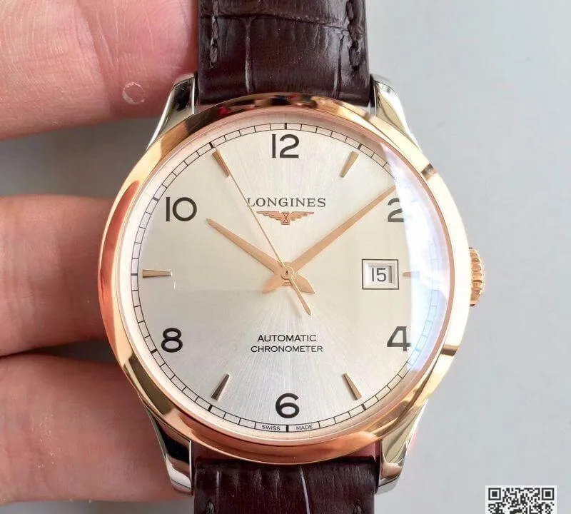 Longines Record L2.820.4.76.2 1:1 Best Edition Replica Watch Swiss ETA2892 Silver Dial